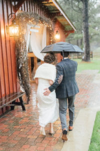 Rainy wedding day pictures.