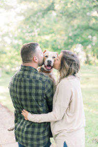 Davenport Iowa engagement picture with dog.
