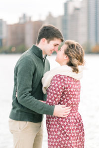 Engagement pictures at North Avenue Beach in Chicago