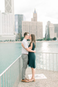 Engagement pictures at Milton Lee Olive Park in Chicago