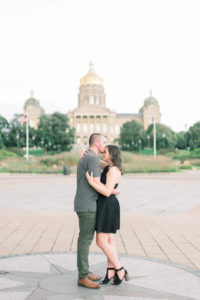 Engagement pictures at Iowa State Capitol