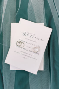 Teal wedding photography details.