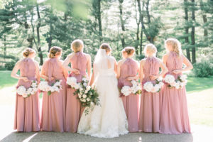 Summer wedding - pink bridesmaids dresses