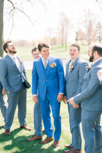 spring wedding groomsmen picture