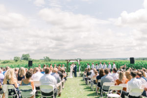 Summer wedding - outdoor ceremony at farm